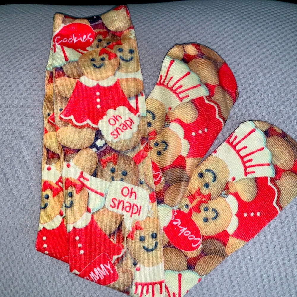 Ginger bread stockings slightly worn and washed 0/S